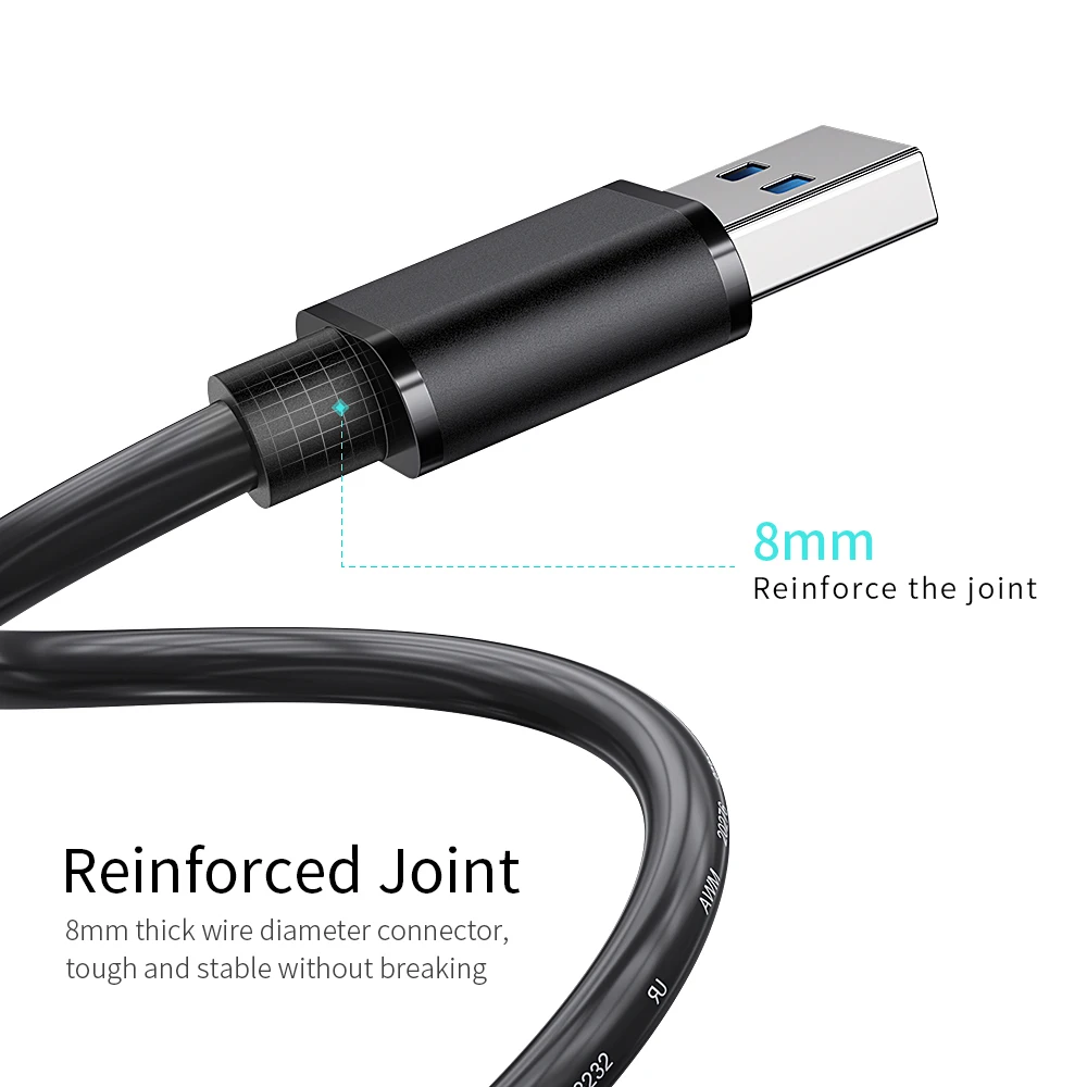 Essager USB 3,0 кабель-удлинитель папа-папа USB3.0 удлинитель 5 Гбит/с USB удлинитель для передачи данных для радиатора жесткий диск Webcom PC