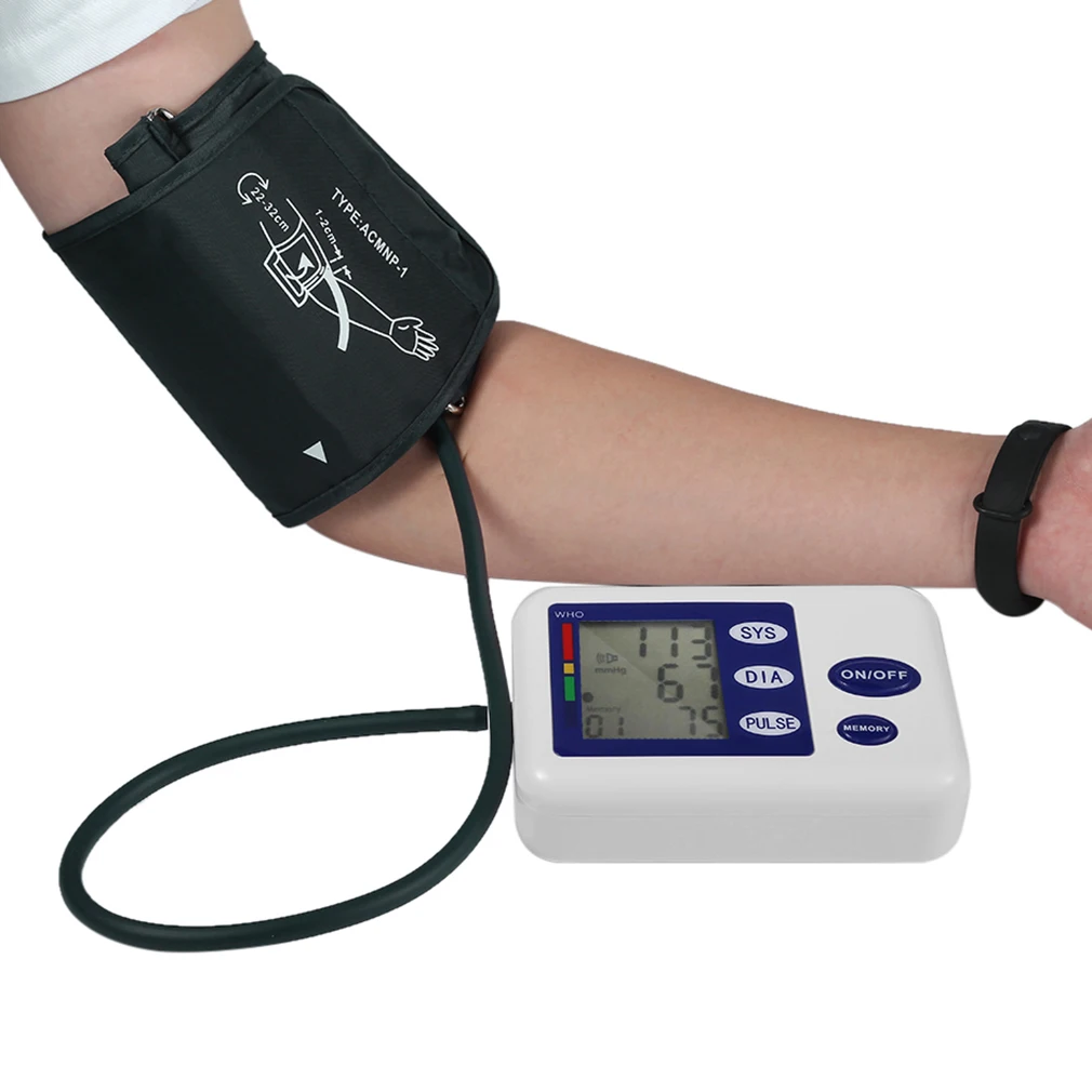 

Digital Automatic Upper Arm Blood Pressure Monitor With Adaptor Health Monitors Sphygmomanometer Meter Tonometer