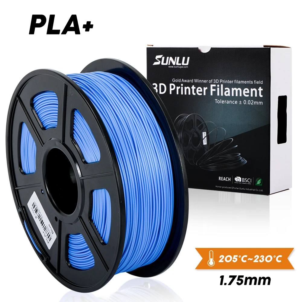 

SUNLU PLA PLUS 3D Printer Filament 1.75mm 1KG/2.2lb Spool PLA+ Printer Filament 3D printing material 100% no bubble