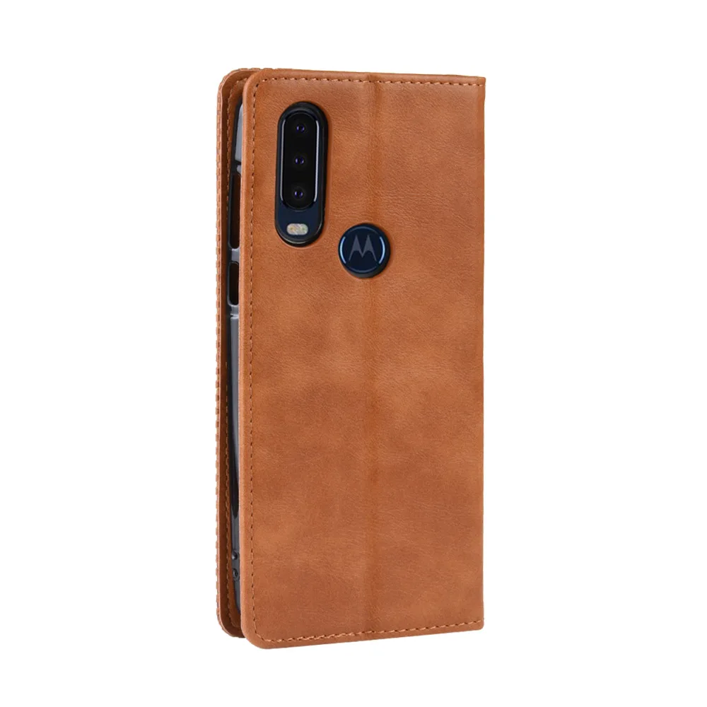 Магнитный винтажный кожаный чехол Премиум Coque для Motorola Moto P40 power P40 power Case 6,0 дюйма Flip Frivolous анти-осенний чехол