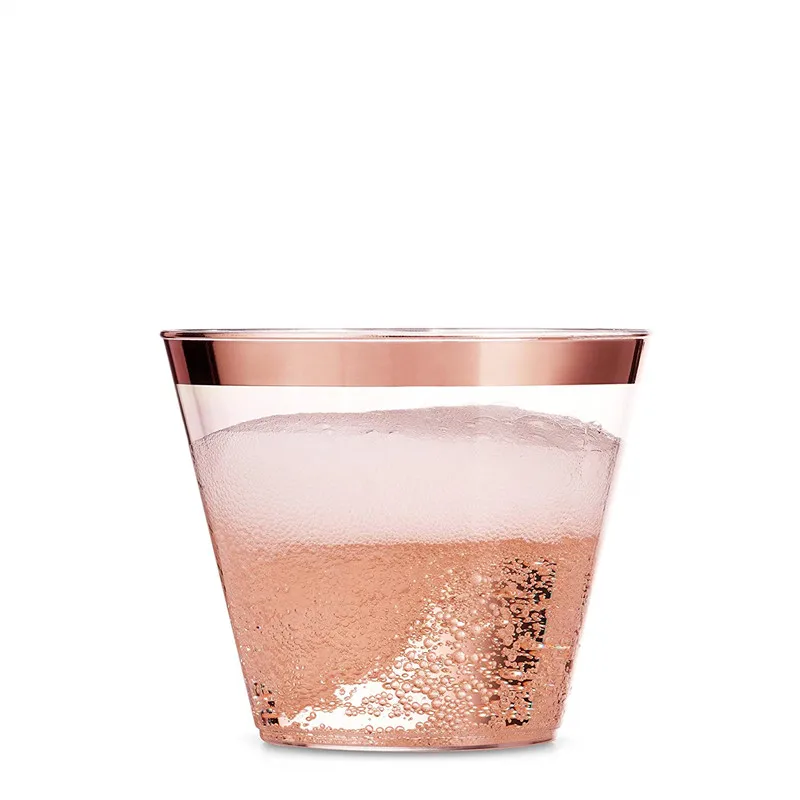 Rose gold plastic cup (3)