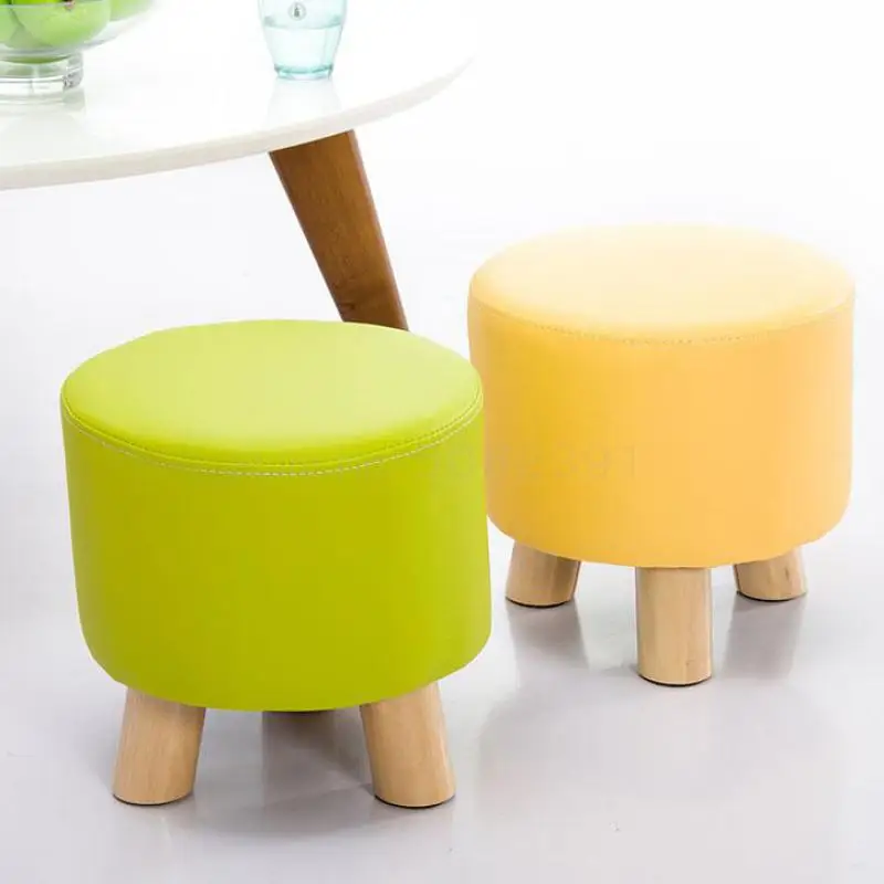

Small Stool Fashion Small Round Stool Low Stool Creative Tea Table Stool Children's Stool Simple Living Room Nail Ktv