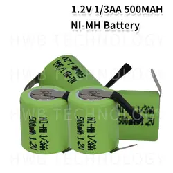 4 упаковки KX Оригинал Новинка 1,2 V 1/3AA 500mAh Ni-MH 1/3 AA Ni-MH аккумуляторная батарея с булавками Бесплатная доставка