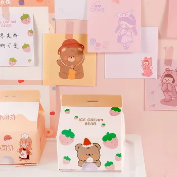 

Post-It Notes Cute Milk Carton Scrapbooking Stickers Stationary Office School Supplies Chinoiserie Paper Memo Pad Sticky Label