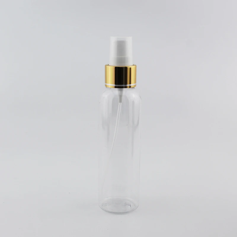 Clear Bottle White 120 мл X 40 пустая прозрачная бутылка с золотым распылителем насос многоразового использования флаконы духов, 4 унции прозрачный контейнер распылителя, спрей тумана - Цвет: Clear Bottle White