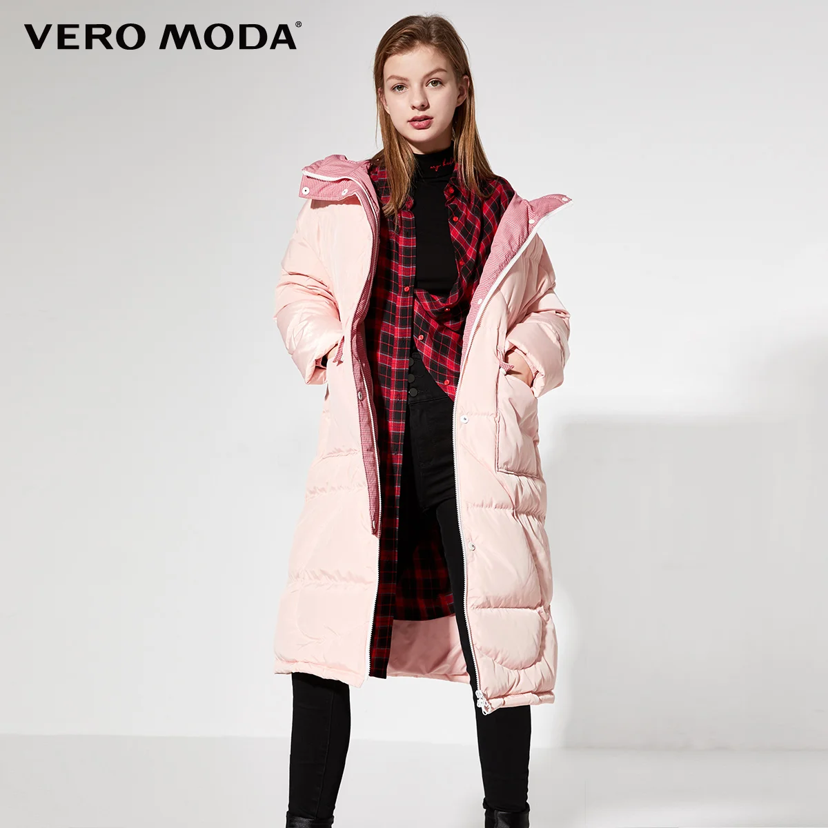 Vero Moda женский в форме сердца стеганый силуэт с капюшоном длинный пуховик | 319412512 - Цвет: Rose powder