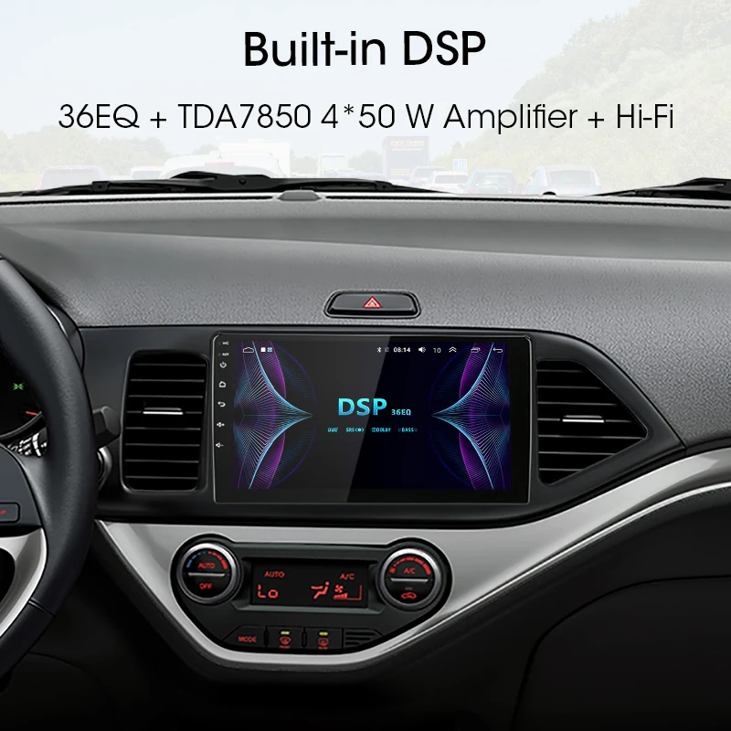 Jansite " RDS DSP Автомагнитола для KIA PICANTO Morning 2011- Авторадио Android сенсорный экран gps зеркальная связь плееров с рамкой