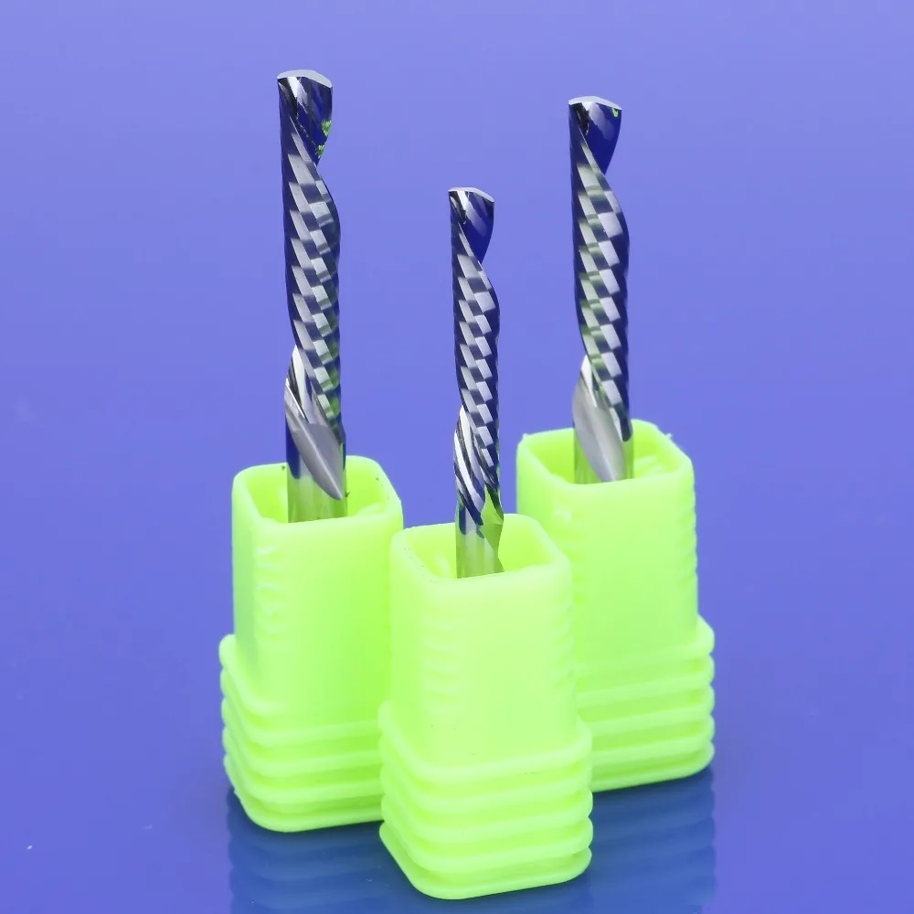 

5pcs SHK 4x22mm left handed down cutting cutter spiral single flute CNC router bits acrylic pcb Pvc