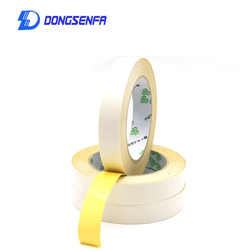 

DONGSENFA 20M/Roll Yellow Glue Double Sided Tape Super Self Adhesive Sticky Tape Super Self Adhesive Sticky Computer Embroidere