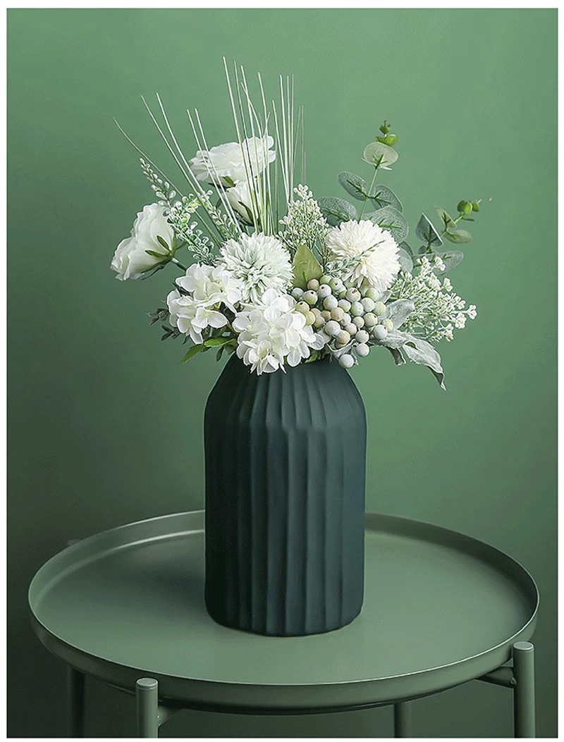 Nordic Origami ceramic vase Morandi color creativity Dry flower vase Flower Pot Flower Arrangement Container Home Decoration