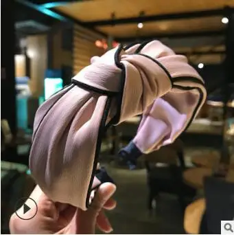 8 40 шт./лот DIY простой мульти ткани чистый цвет черный-обрезные Повязки На Голову галстук повязки с узелком Инструменты для укладки волос аксессуары HA1547 - Color: 8