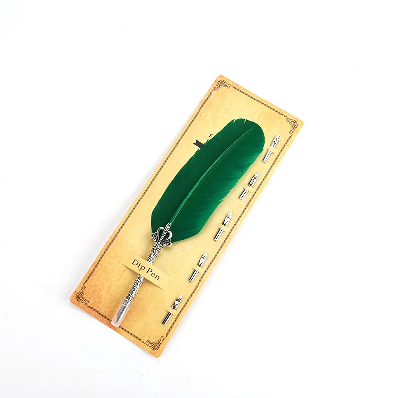 Европейский стиль креативный Ретро индюшиные перья Набор перьевая ручка авторучка реклама креативный подарок ручка подарочная коробка