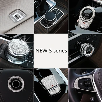 

Czech diamond stainless steel multimedia button air outlet decoration For BMW new 5 series modified 18 5 series 528530li Car