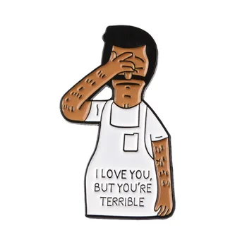 

10pcs/lot Bob's burger cartoon clothing Pins kid men women funny cartoon backpack clothes diy Enamel Brooches badge collar gift