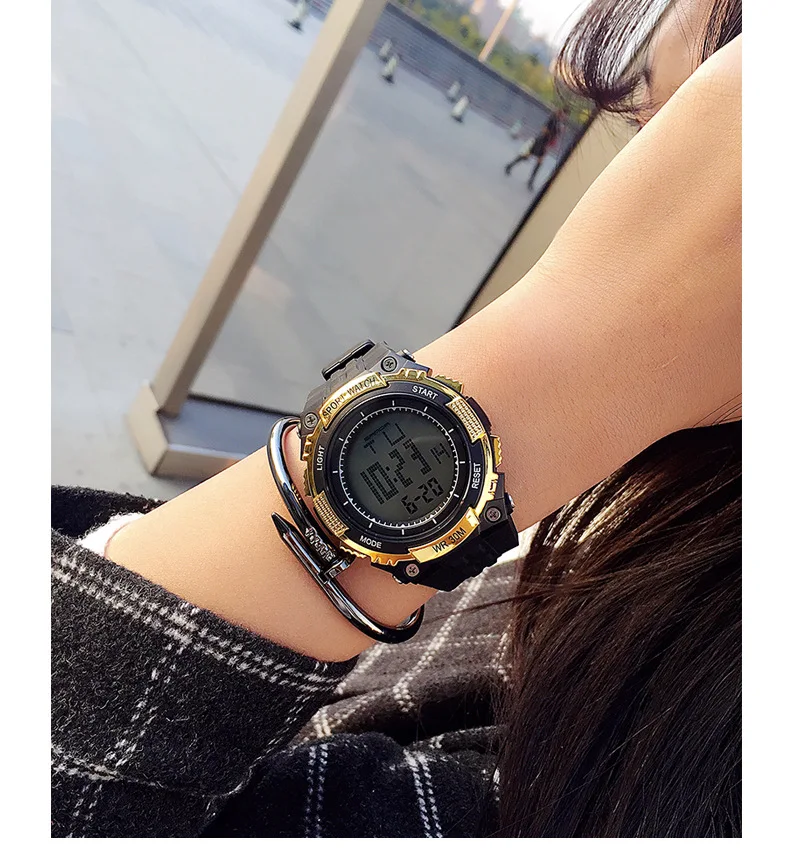Sanda Waterproof Sports Watch Men's Outdoor Electronic Watch Sanda Luminous Multi-function Student Men's Watch Factory
