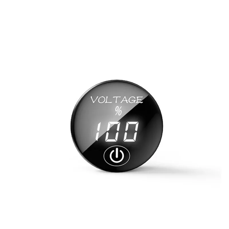 Balight DC 5 V-48 V светодиодный Автомобиль Мотоцикл Панель цифровой Напряжение метр Батарея Ёмкость Дисплей вольтметр с сенсорным экраном вкл/выкл переключатель - Цвет: Белый