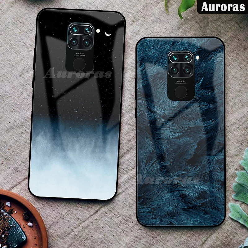 For Redmi Note 9 Tempered Glass Case With Soft TPU Frame Shockproof Cover Pro Poco M3 Note10 5G F3 10S | Мобильные телефоны и