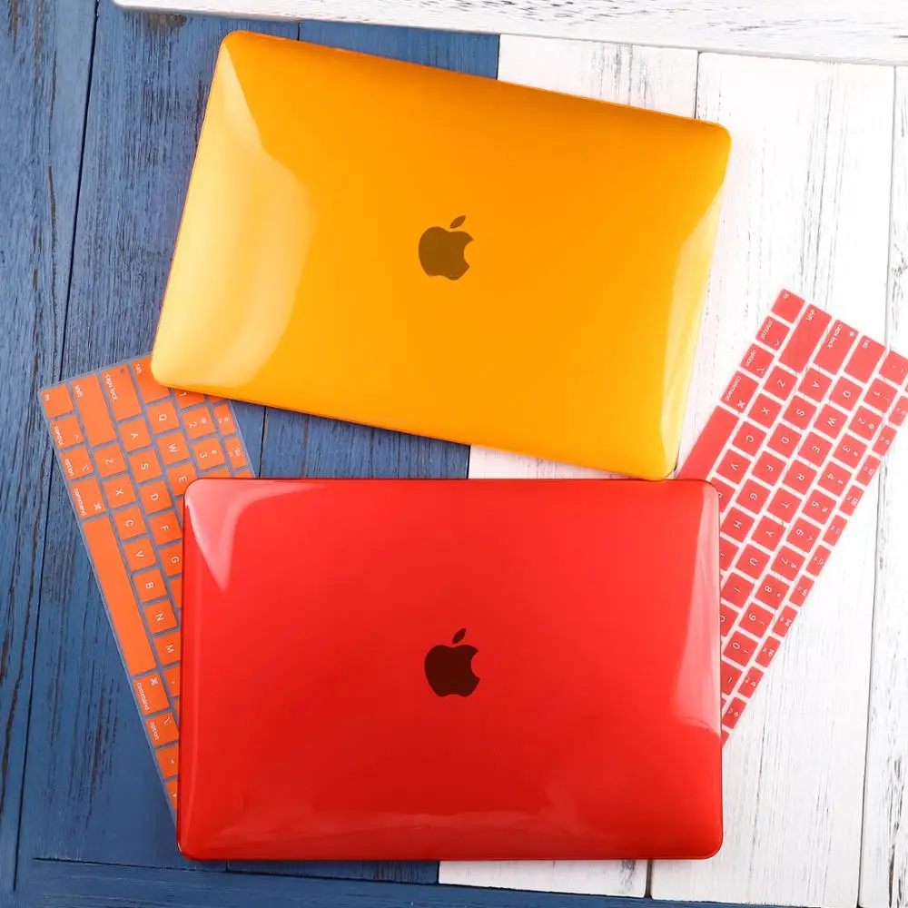 Кристальный жесткий чехол для Macbook Air 13 retina Pro 13 15 16 A2141 A2159 жесткий чехол с бесплатной клавиатурой A1466 A1990 A1932