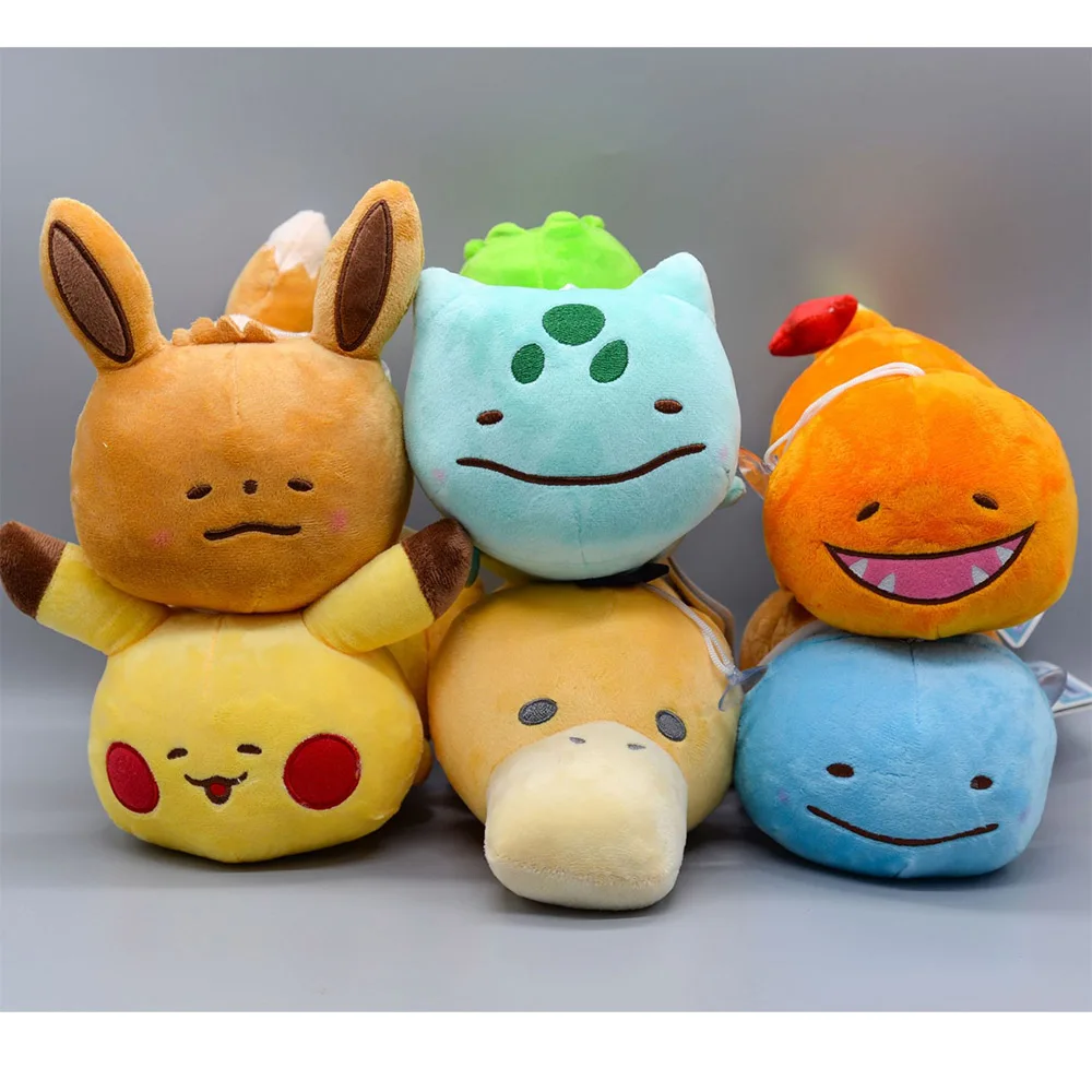Takara Tomy фигурка покемона Пикачу Eevee плюшевая кукла Venusaur мягкая игрушка 5 кукол/набор для детей 20 см