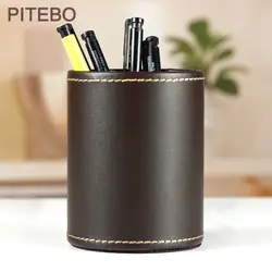 Ptebo высококачественный креативный кожаный держатель для хранения коробка корейский бизнес многофункциональный держатель для офиса