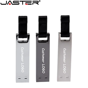 

JASTER USB 2.0 Pen drive Custom logo Metal USB Flash Drive 4GB 8GB 16GB 32GB 64GB 128GB Pendrive Memory Stick Creative gifts