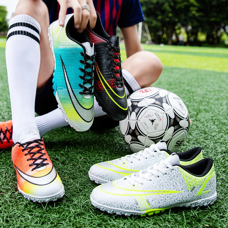 Zapatillas de fútbol para niños y niños, zapatos deportivos atléticos a la moda exteriores, con tachuelas, 2021|Calzado de fútbol| - AliExpress