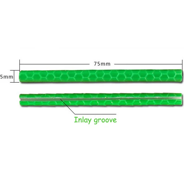 12Pcs Bicycle Bike Mount Wheel Rim Spoke Tube Strip Reflector Green 75mm
