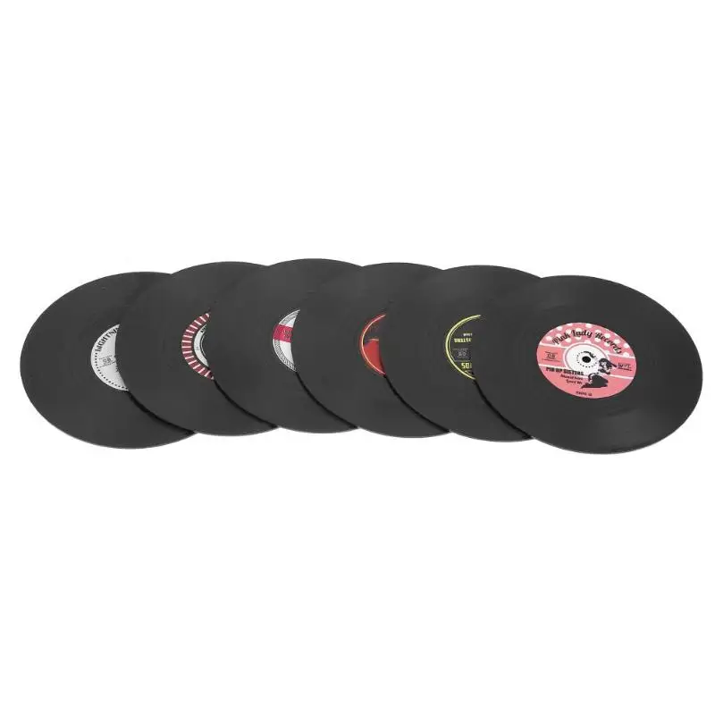 6 шт./компл. круглый Противоскользящий жаростойкий CD виниловые пластинки Подставка для столовых приборов