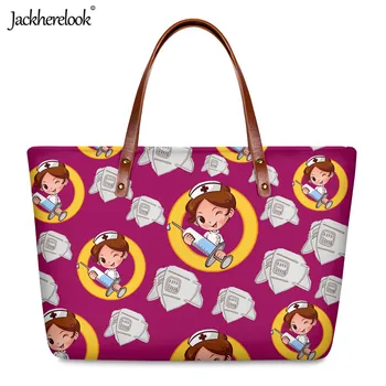

Jackherelook Nurse Mask Nursing hospital Women Hand Bags for Teen Girls Ladies Handle Bags Travel Female Beach Bag 2020