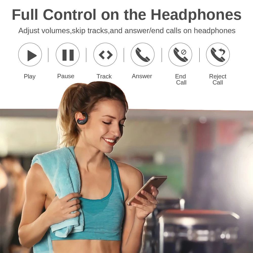 Водонепроницаемые беспроводные наушники Dacom L16 Plus IPX5 Bluetooth Спортивная гарнитура