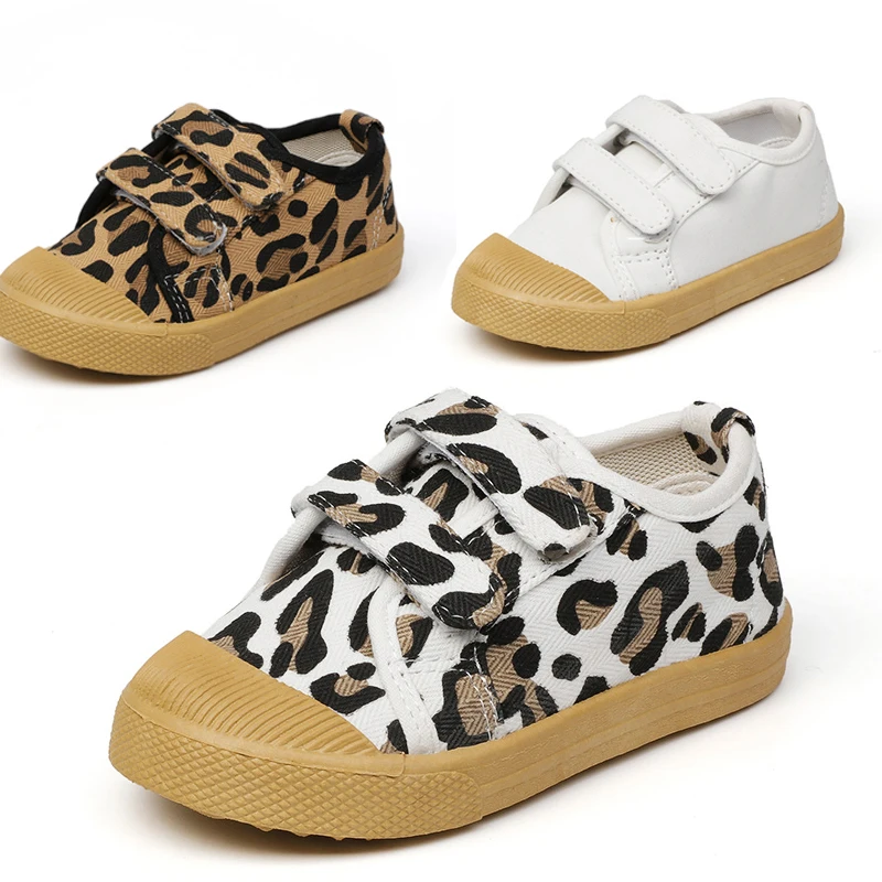 

Children's Casual Shoes for Boys Girls Canvas Sneakers Kids Sports Running Shoes with Leopard Prints Fashion Breathable Hot Sale