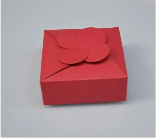 5 шт. небольшая коробка для сладостей белая Красная Крафт бумага квадратная