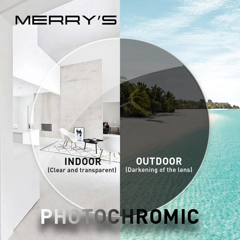MERRYS анти Синие лучи света фотохромные серии 1 56 61 67 по рецепту CR 39 смолы