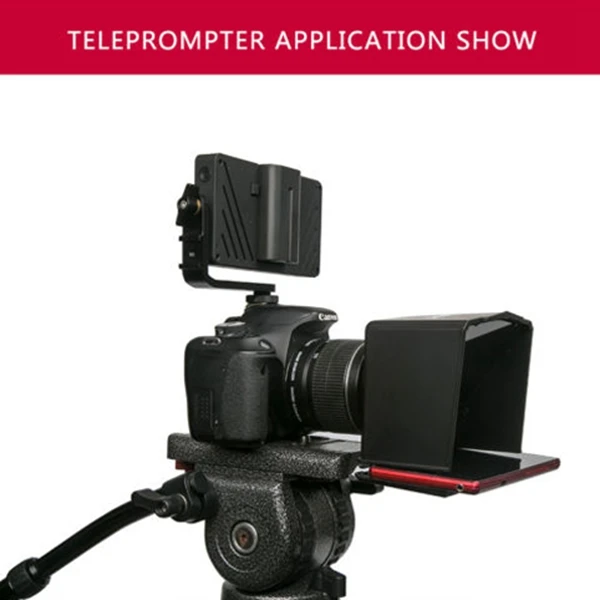 Смартфон Teleprompter с адаптерным кольцом пульт дистанционного управления для интервью речевого видео обучения подходит для телефонов до 6 дюймов