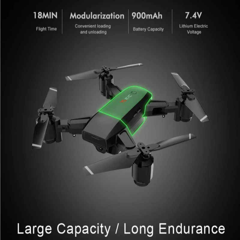 Foldable Portable GPS Smart Follow Me RC Drone 5G 500M 18MINS 1080P Camera GPS Custom Route Return Outside Aerial RC Quadcopter