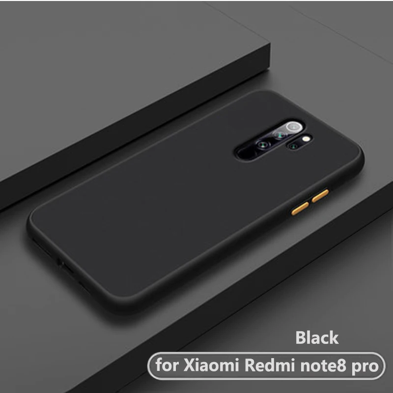 

luxury shockproof frosted transparent phone back etui.coque.cover.case for xiaomi redmi note 8 pro note8 note8pro 8pro silicone