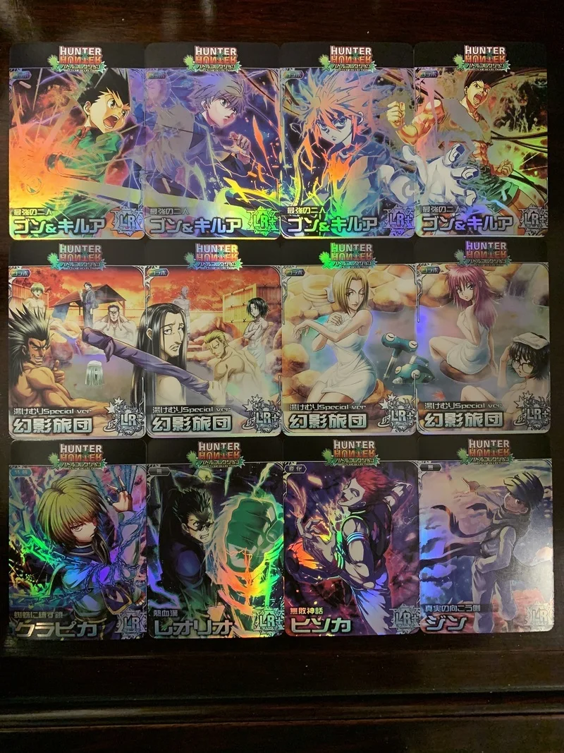 

12pcs/set HunterxHunter HxH Phantom Troupe Skill Versus War Hisoka Kurapika Killua Zoldyck Game Collection Card Free Shipping