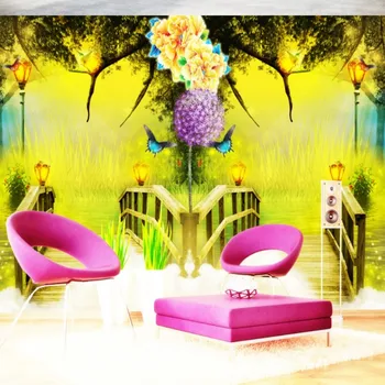 

Dropship Custom 3d Foto Mural Fantasy Cartoon Landscape Custom Wallpaper Wallpaper For Kids Room Bedroom Papier Peint Enfant