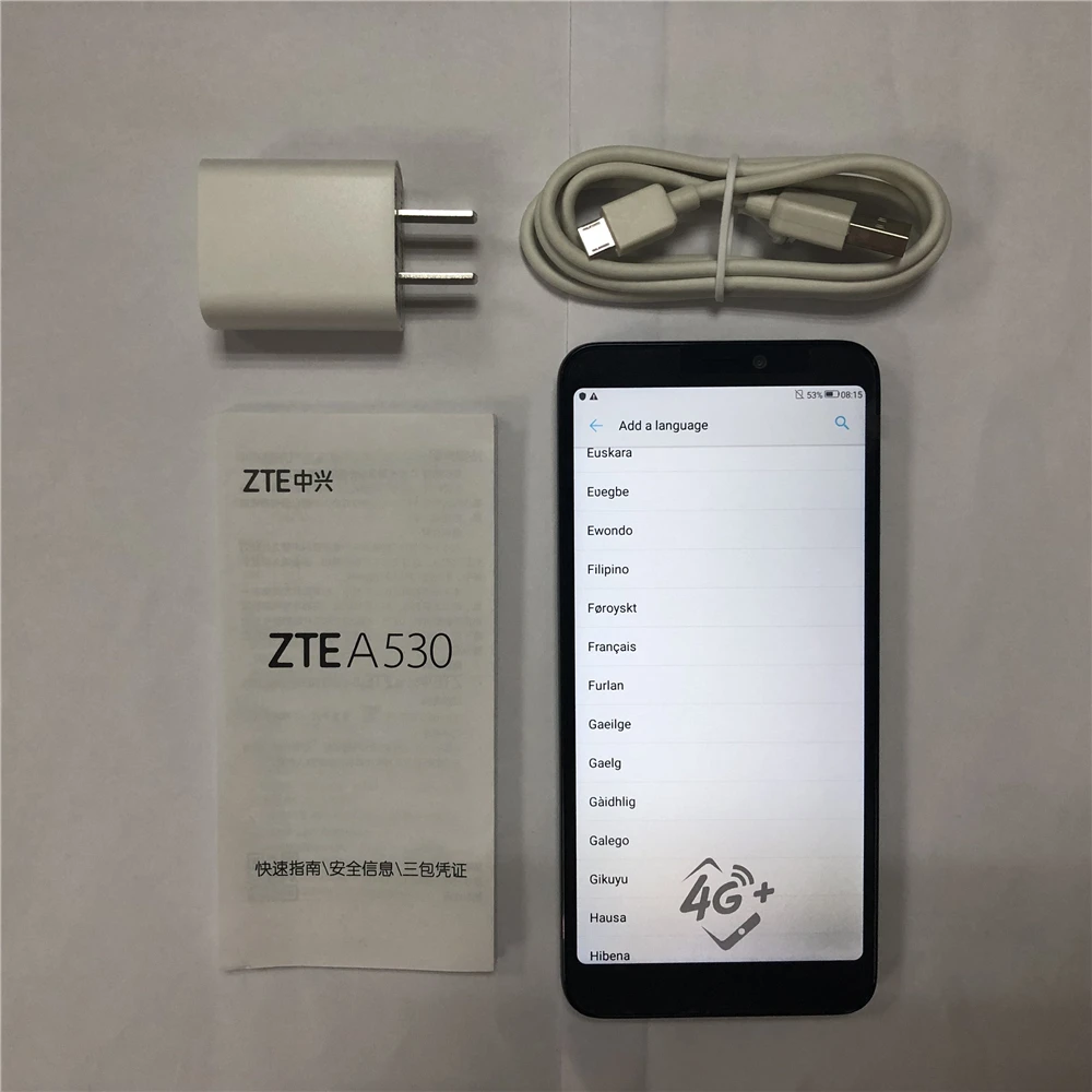 Мобильный телефон zte A530 4G LTE MTK6739 четырехъядерный Android 8,1 5,4" ips 1440X720 2 Гб ram 16 Гб rom мобильный телефон с двумя sim-картами