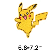 Мультяшные вышитые нашивки с рисунком Пикачу из ткани badges3