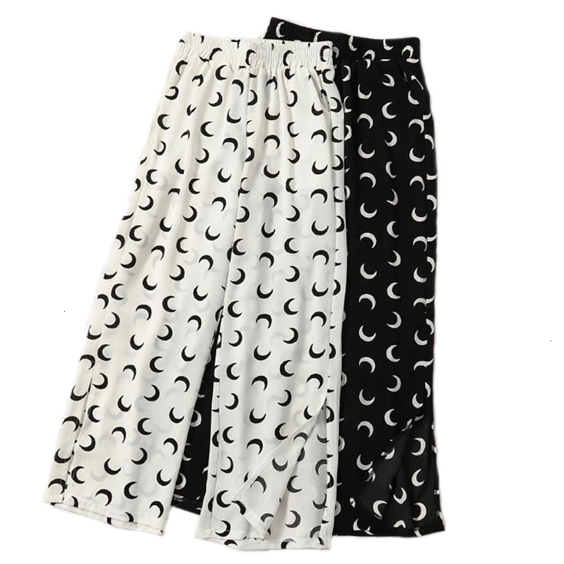 Высокая эластичность хвост Broek для женщин Печать широкие трубы Broek шифон свободные богемные протирать трубы Broek для женщин модные пляжные