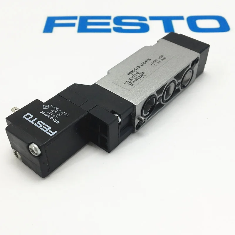 MEH-5/2-1/8-P-B 173129 DC24V AD220V электромагнитный клапан festo мех серии