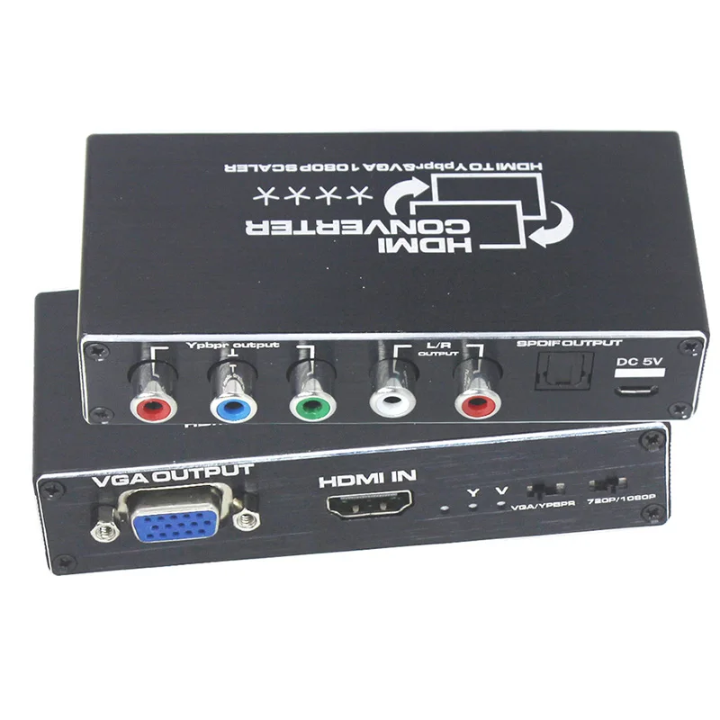 Конвертер HDMI в RGB VGA 5RCA конвертер компоненты Ypbpr скалер Tpbpr для PS4 apple TV DVD|Кабели HDMI| |