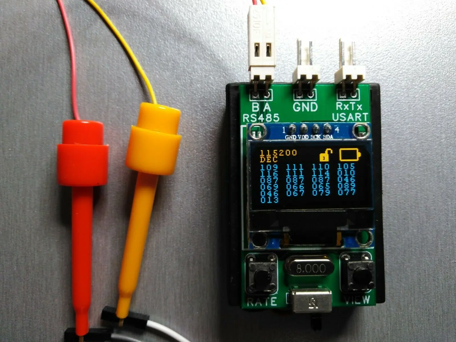 Тестер RS485/UART(монитор). Портативный последовательный терминал