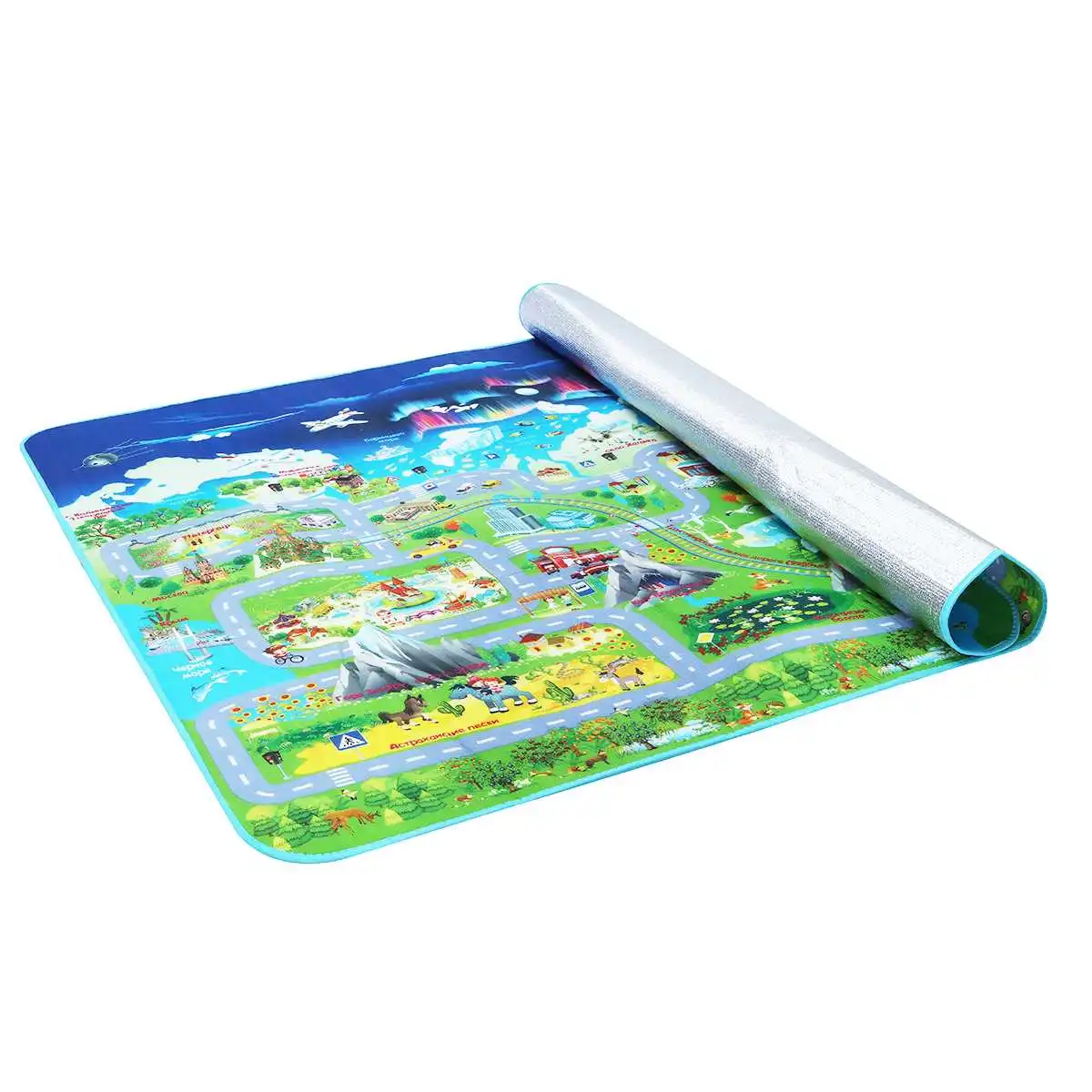 Игровой ковер карта автомобиля игрушки модель ползающий коврик игровой коврик водонепроницаемый для детей интерактивный игровой домик игрушки