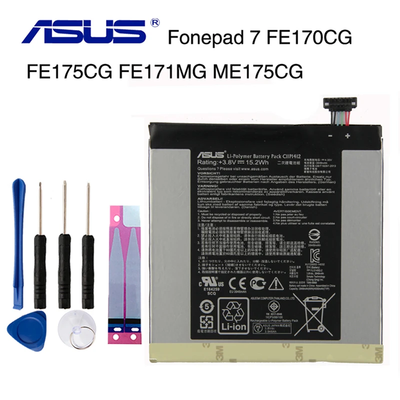 

Orginal Asus C11P1412 Battery For ASUS Fonepad 7 FE170CG FE175CG FE171MG ME175CG 3910mAh