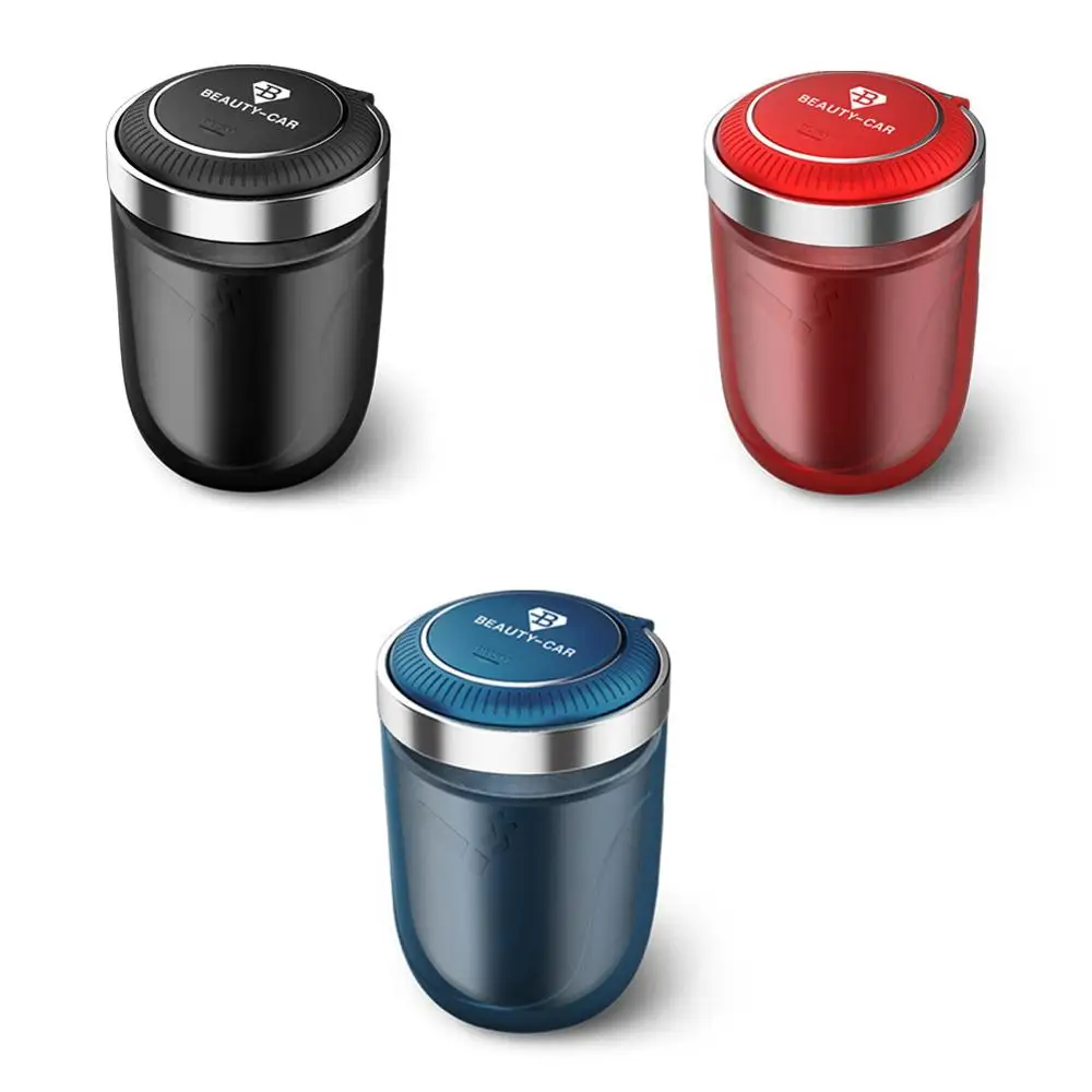 Портативный пепельницы для авто с светодиодный светильник металлический