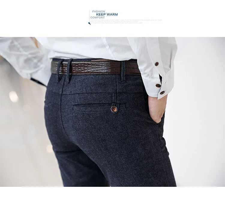 Демисезонный Мужской повседневные мужские брюки деловые Брюки Slim Fit мужские модные повседневные длинные брюки тонкие мужские прямые брюки