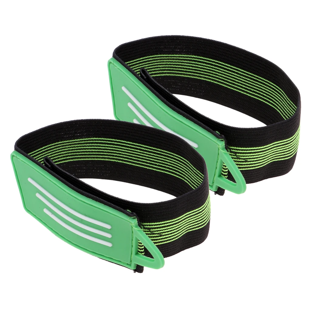 2 Pcs Cycling Bike Reflective Strap High Elastic Pants Band Safety Warning