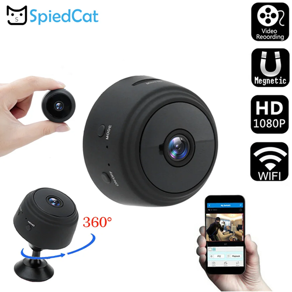 HD 1080P Мини Беспроводной Wi Fi IP P2P инфракрасный Ночное видение пульт дистанционного